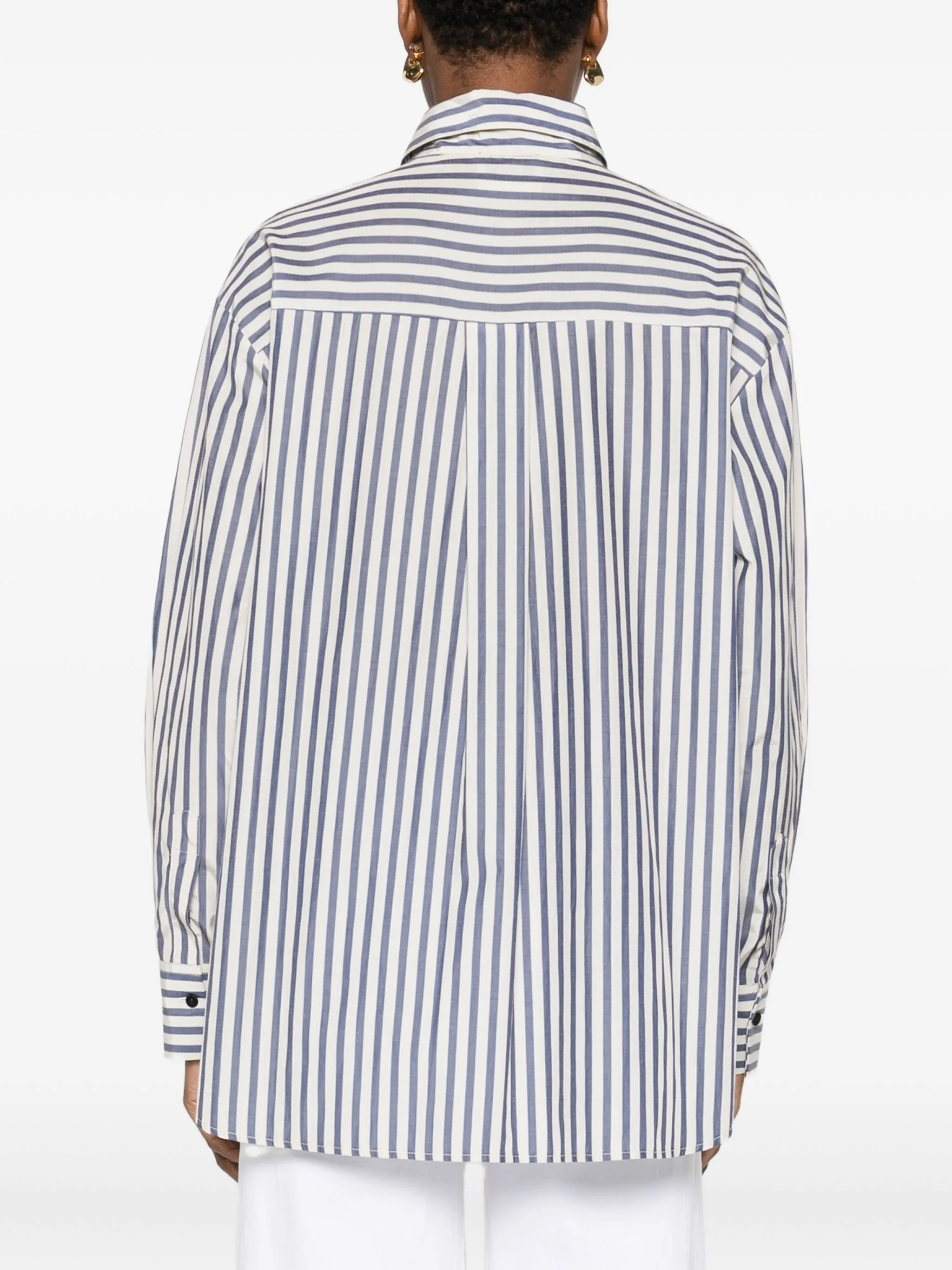 NOTTE CHIC STRIPED TAFFETAS SHIRT - Image 3