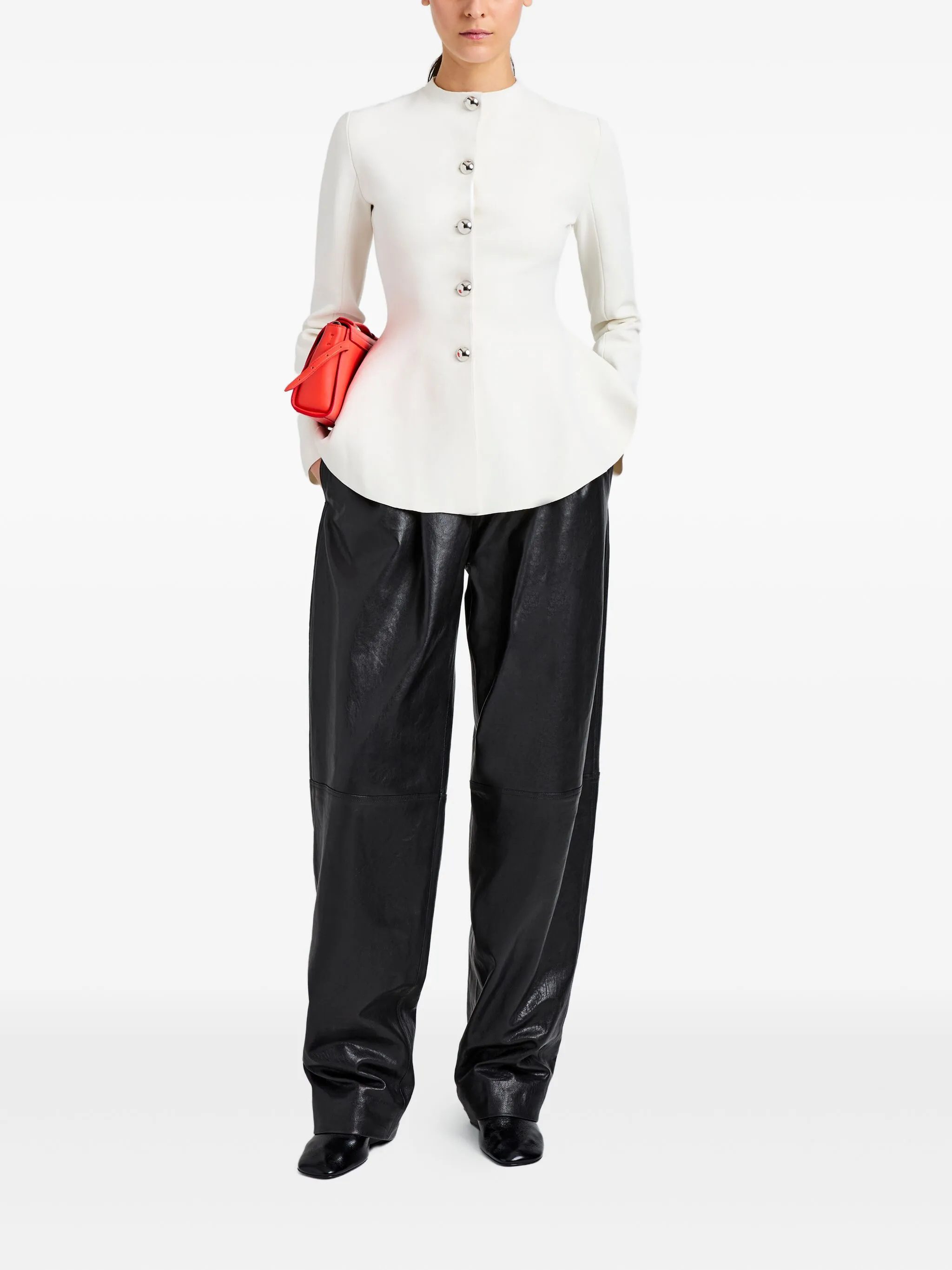 OFF WHITE VISCOSE POLYAMIDE JACKET - Image 4