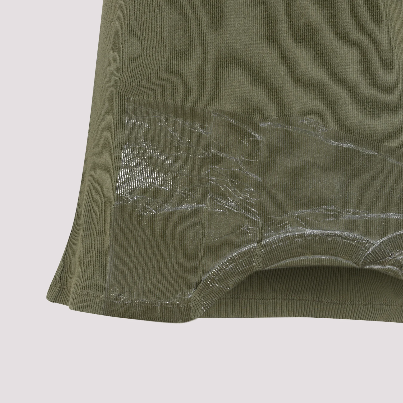 OLIVE GREEN COTTON TANK TOP - Image 4