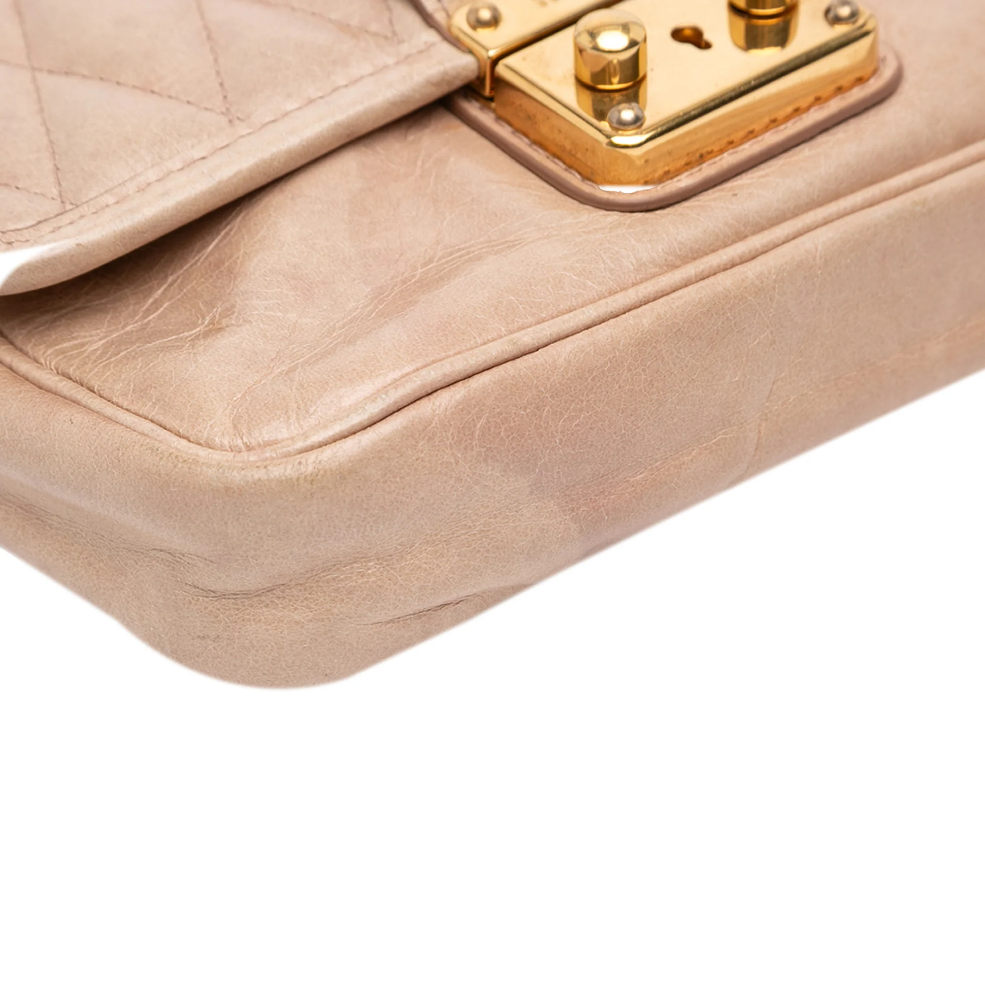 Quilted Leather Push Lock Flap - Image 8