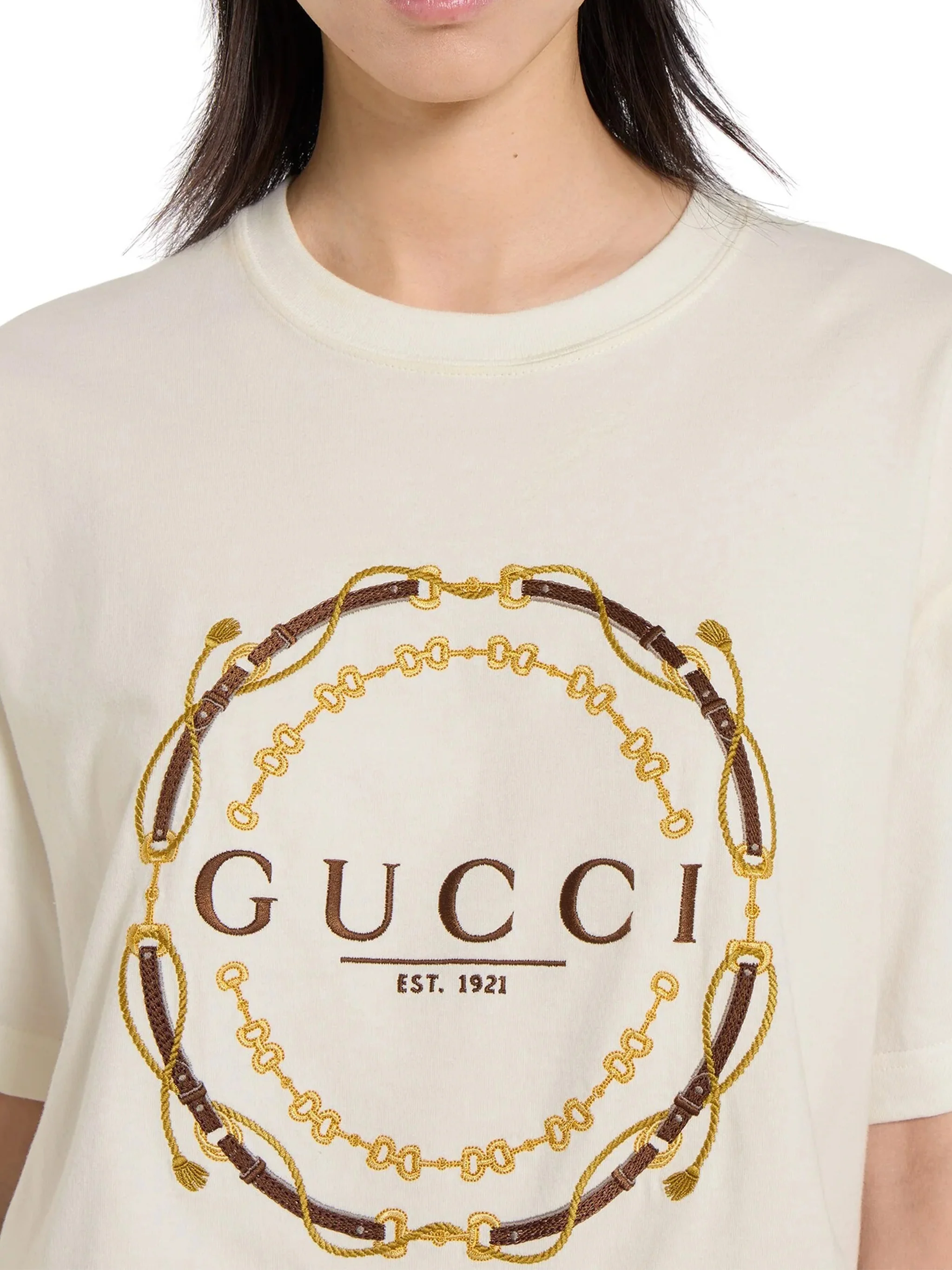 REGULAR MEDIUM JERSEY WHITE COTTON T-SHIRT - Image 3