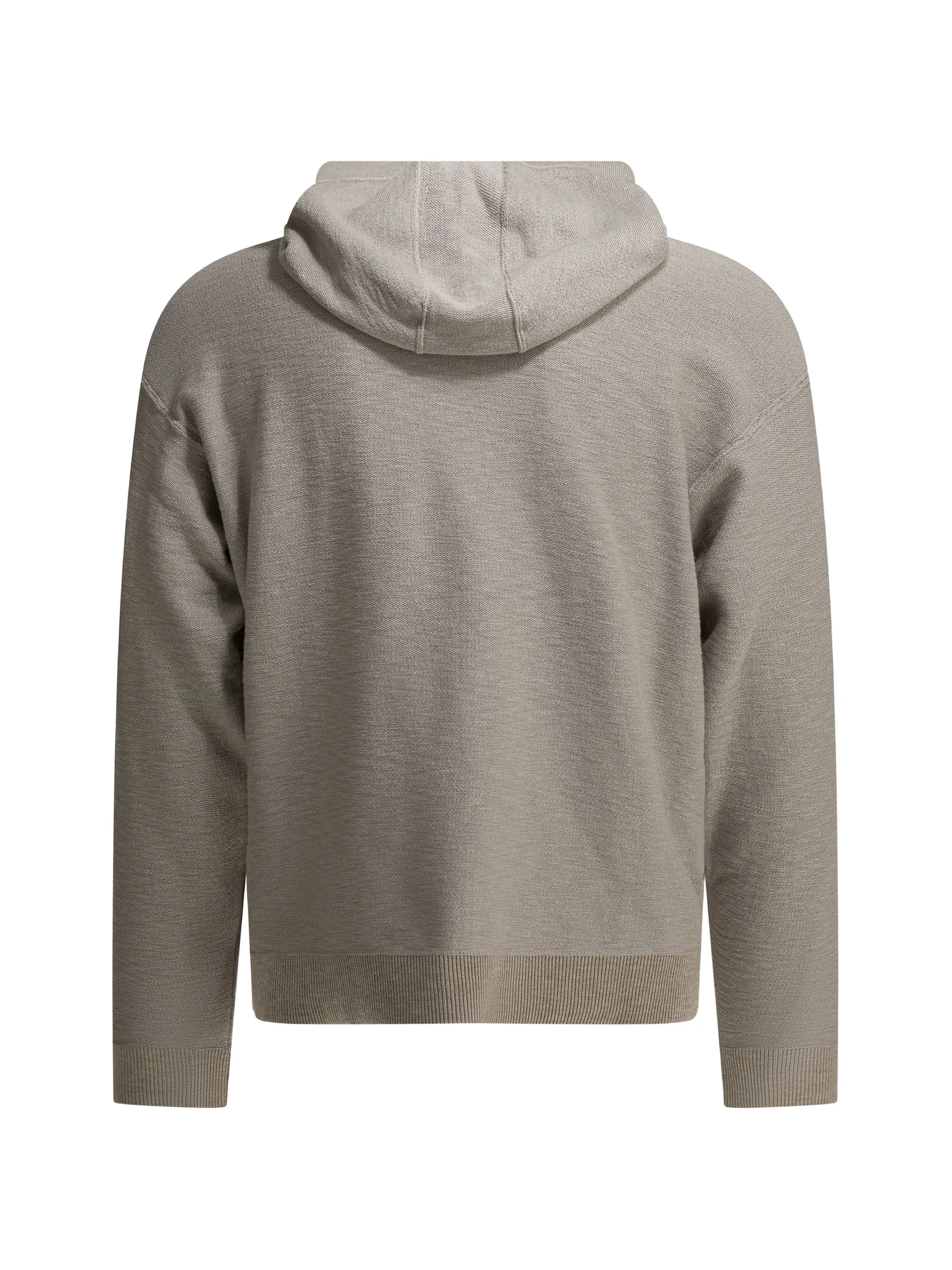 SAND POLYAMIDE COTTON HOODIE - Image 3