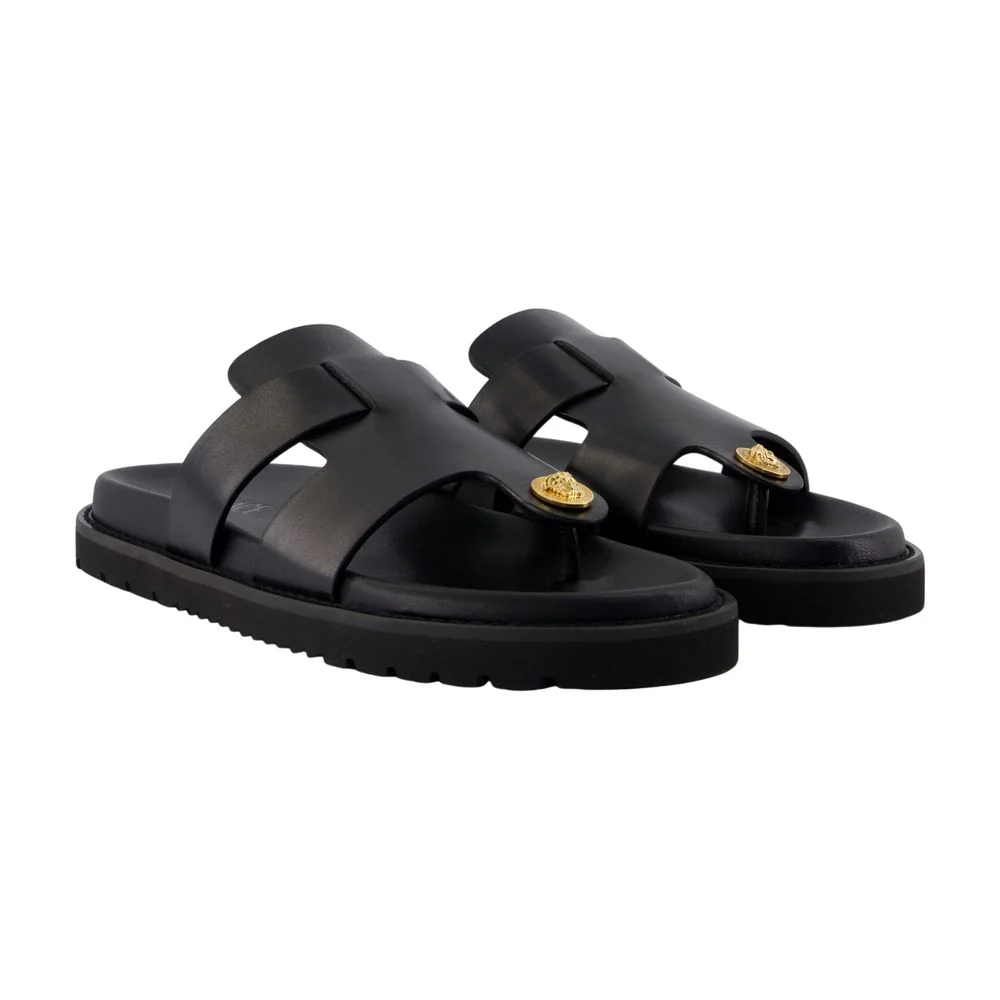 SANDALS - - LEATHER - BLACK - Image 2