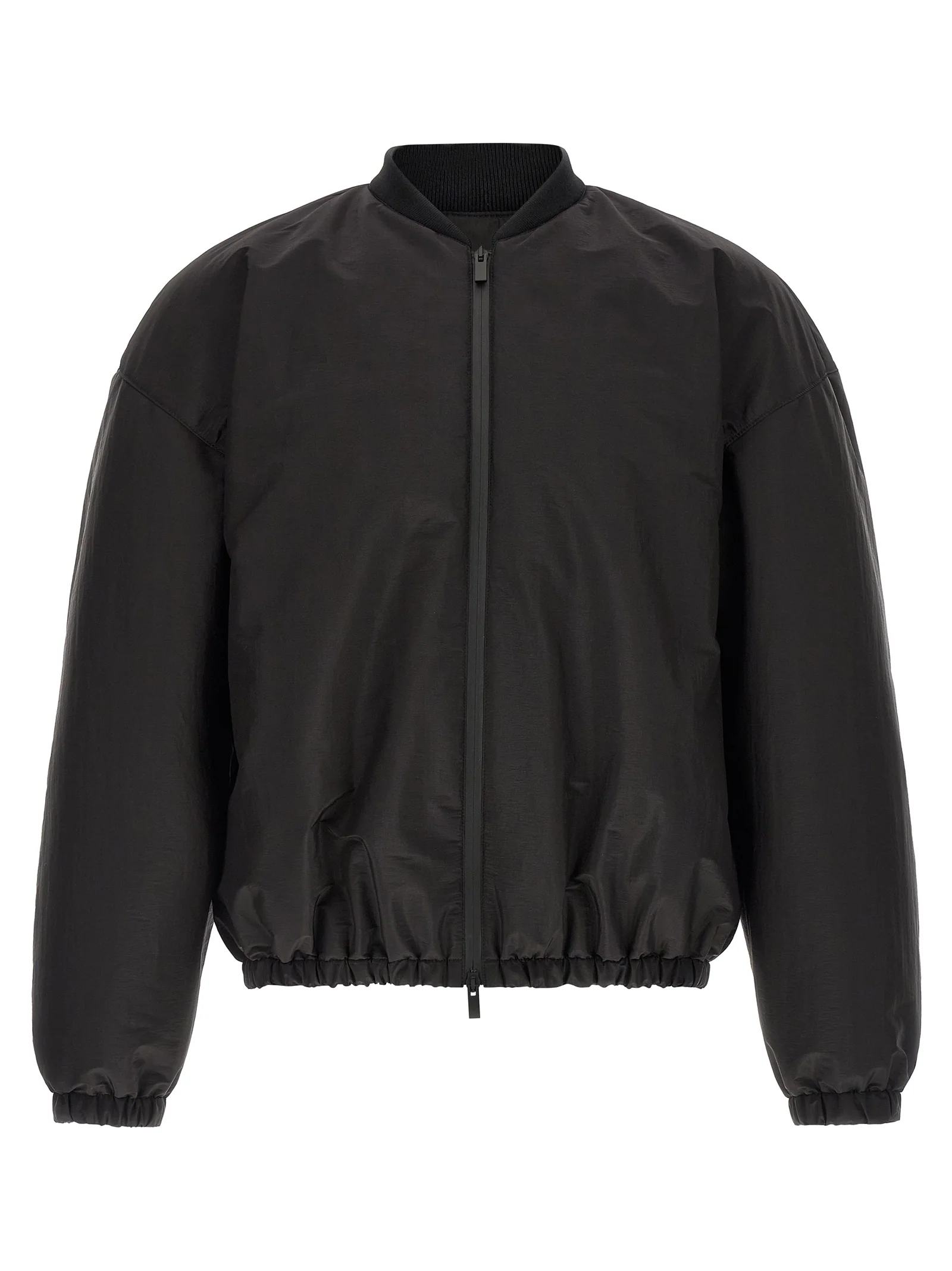 Satin effect bomber jacket
