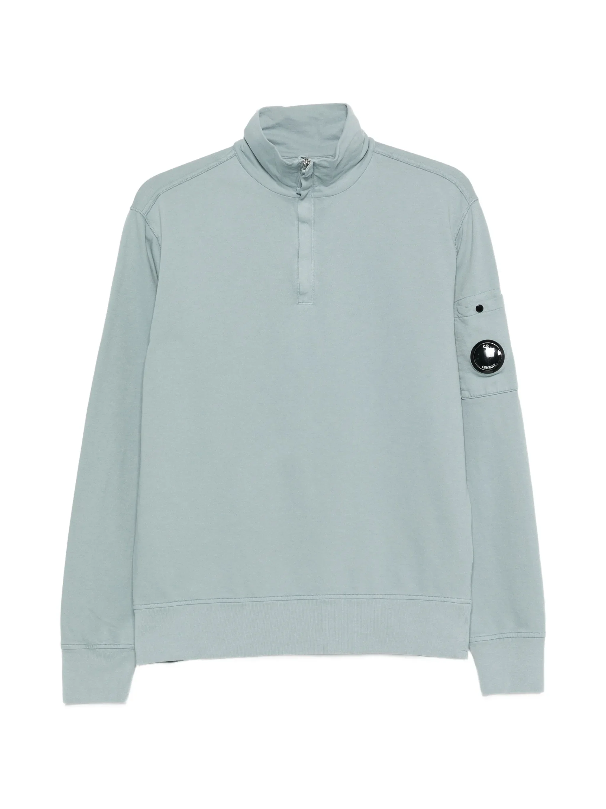 SILVER BLUE COTTON POLO COLLAR