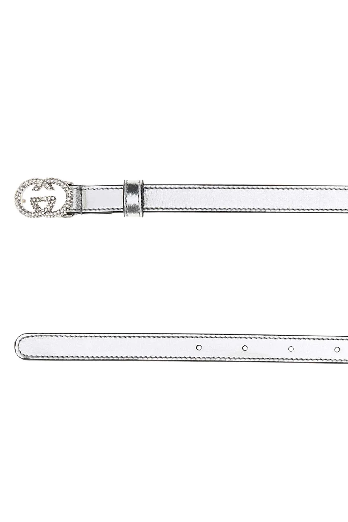 SILVER NAPPA LEATHER BELT - Image 2