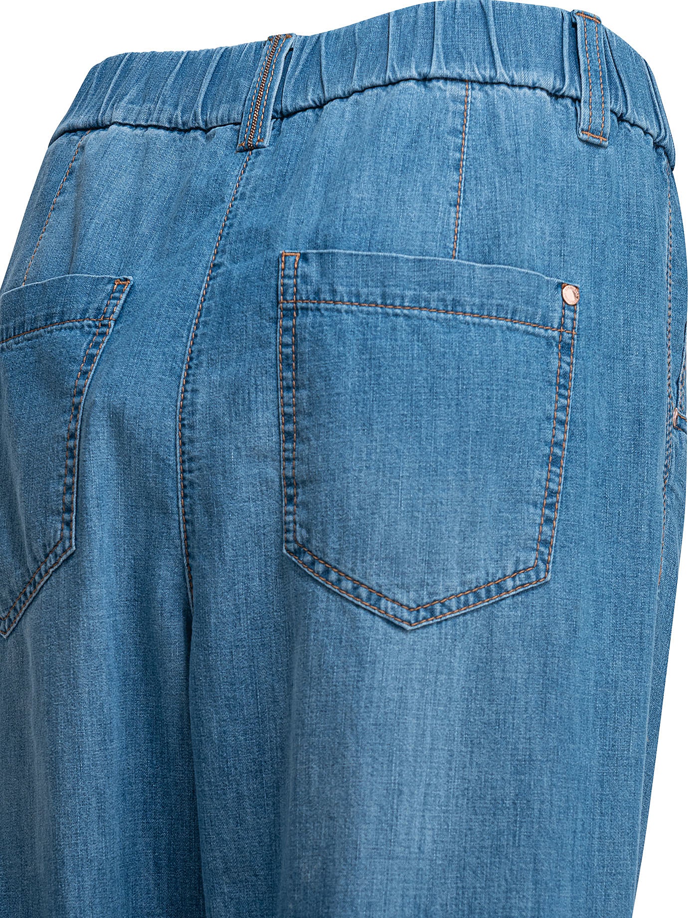 STRAIGHT-LEG LIGHT BLUE COTTON JEANS - Image 4