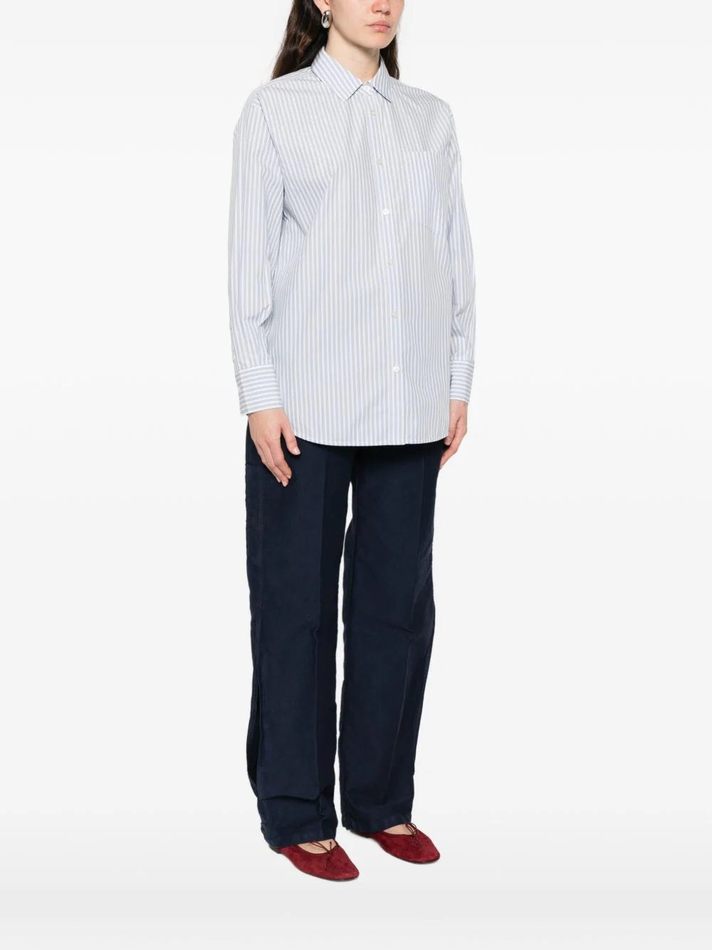 STRIPED COTTON SHIRT - Image 4
