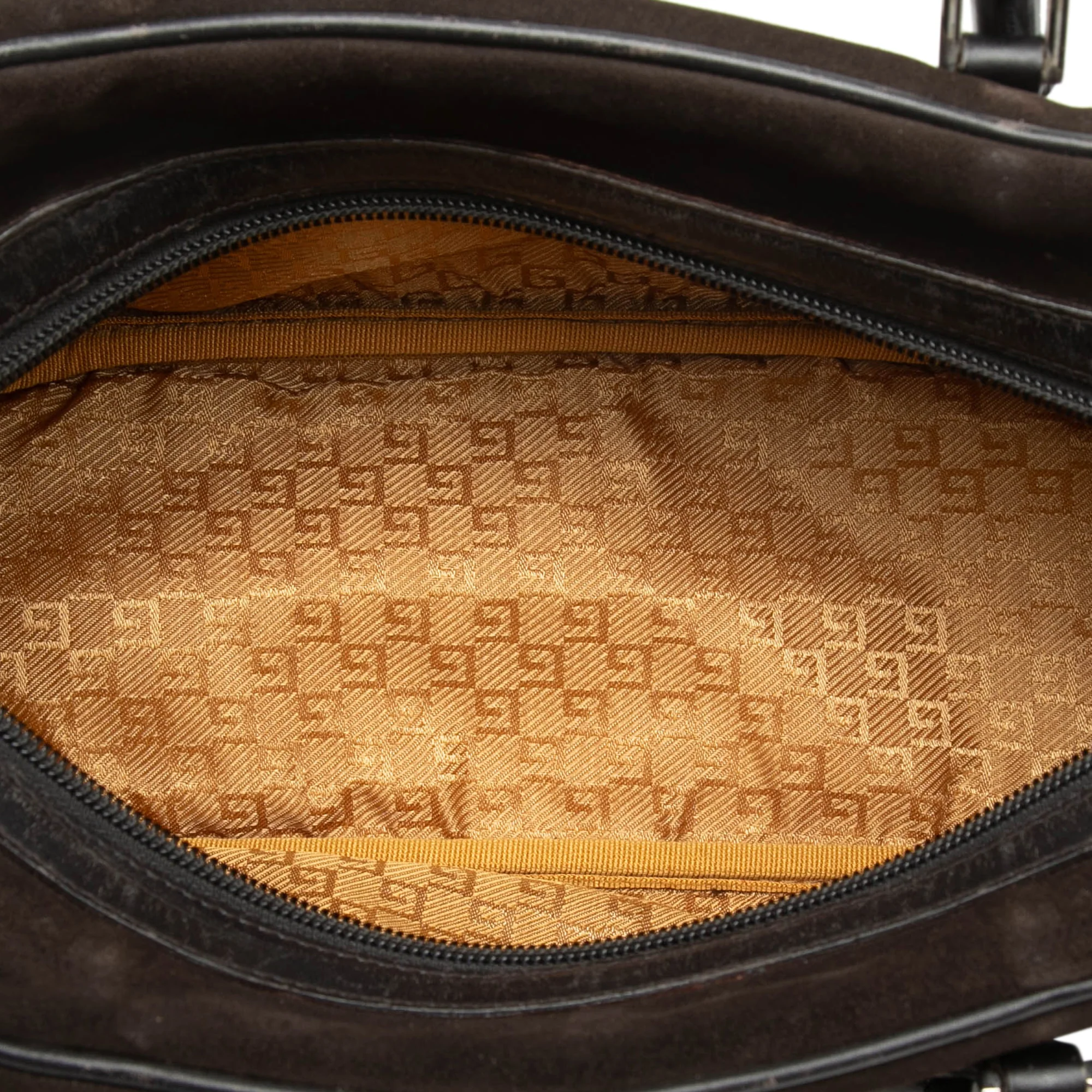 Suede Bamboo Handbag - Image 4