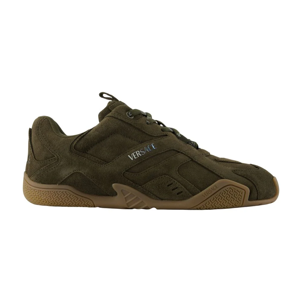 SUEDE SNEAKERS -  - LEATHER - KHAKI