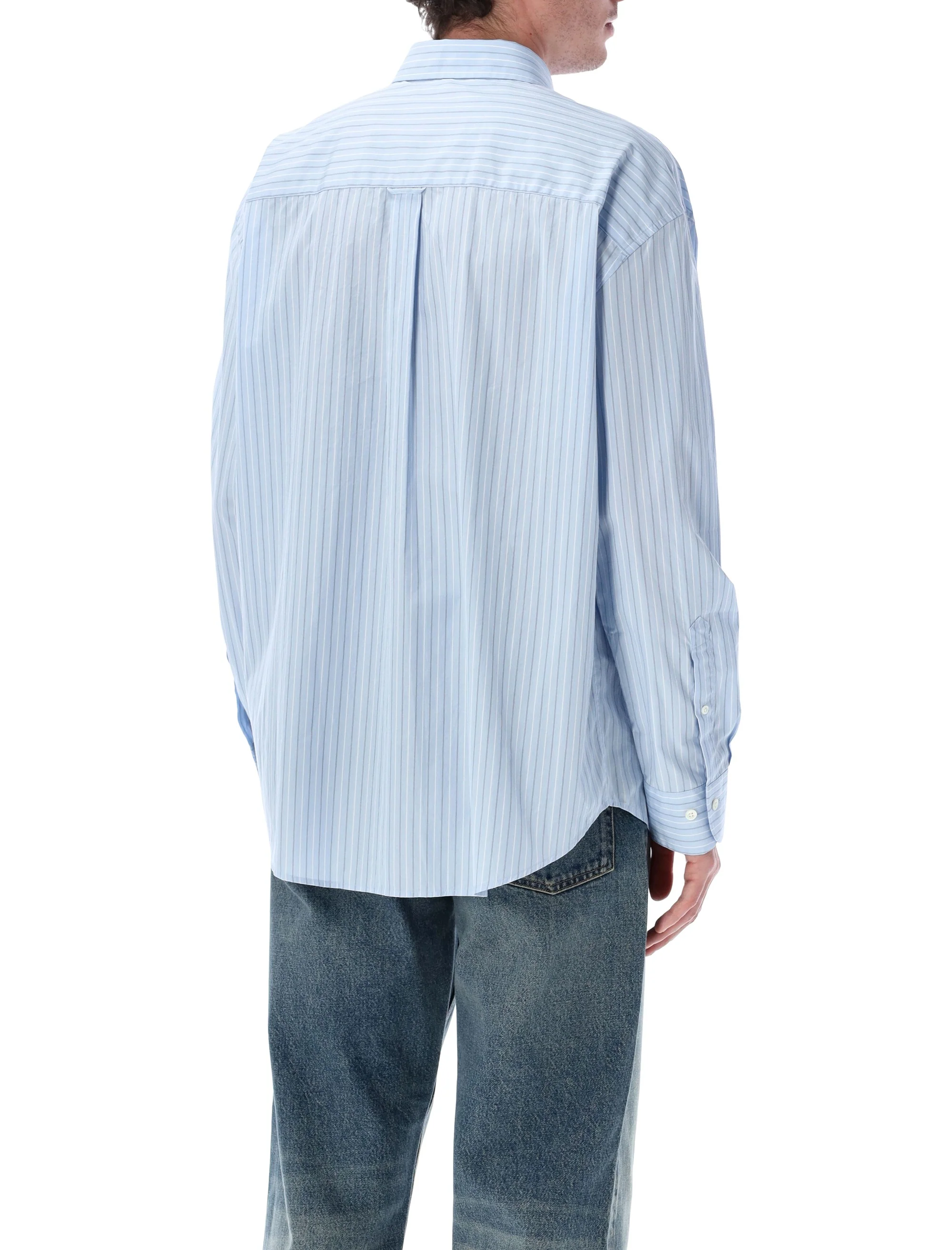 SUNFLOWER NEW BASE LIGHT BLUE COTTON STRIPE SHIRT - Image 2