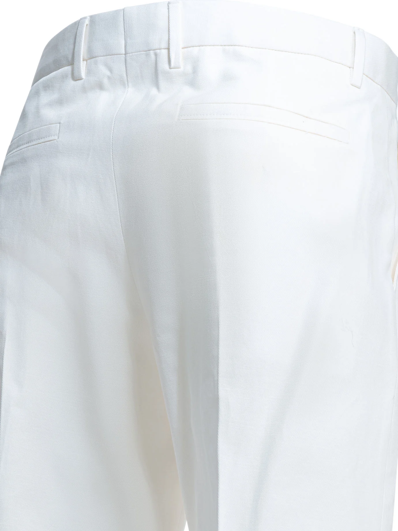 TAILORED WHITE COTTON LINEN PANTS - Image 4