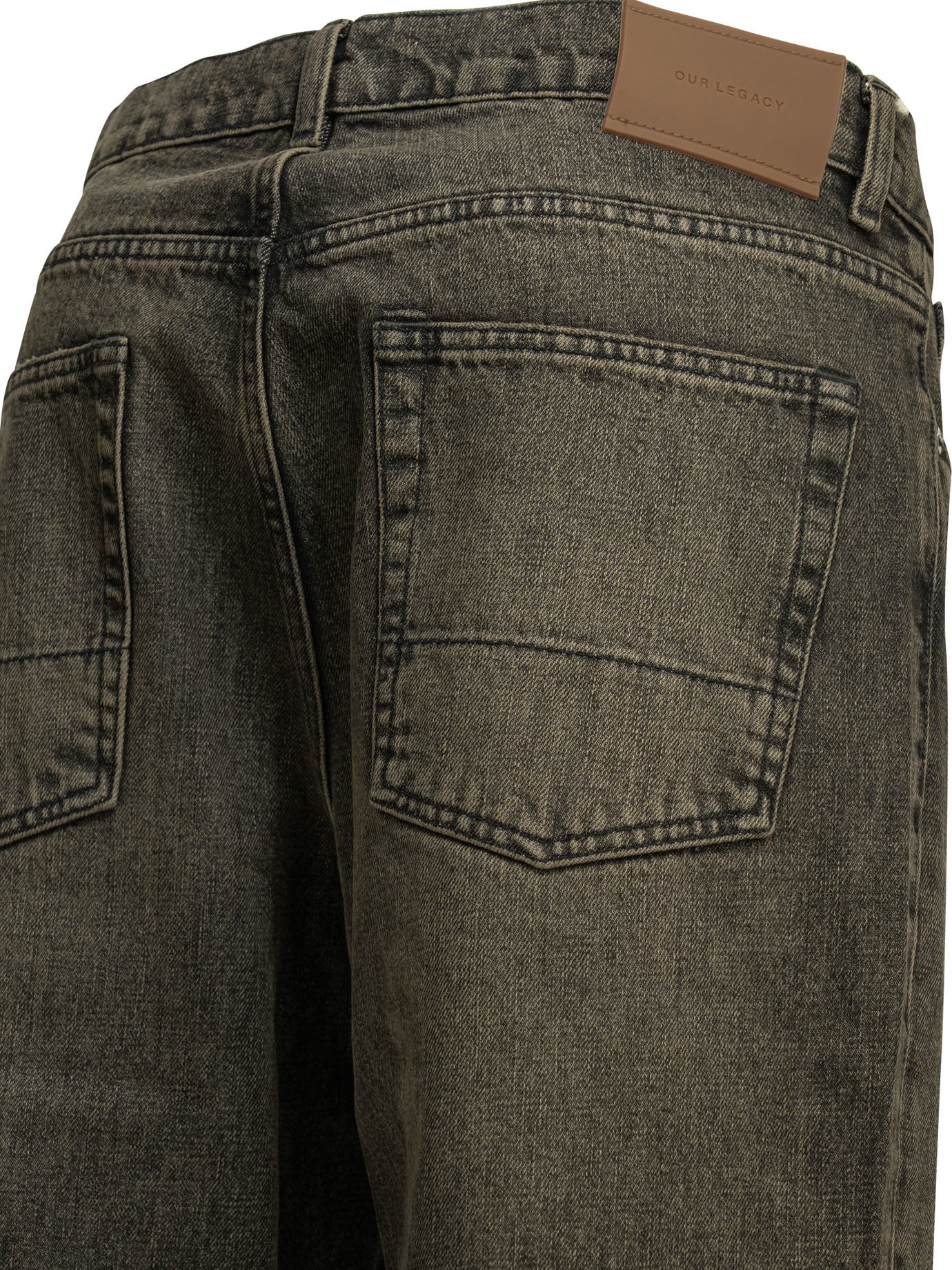 THIRD CUT STRAIGHT LEG BLACK COTTON JEANS - Image 4