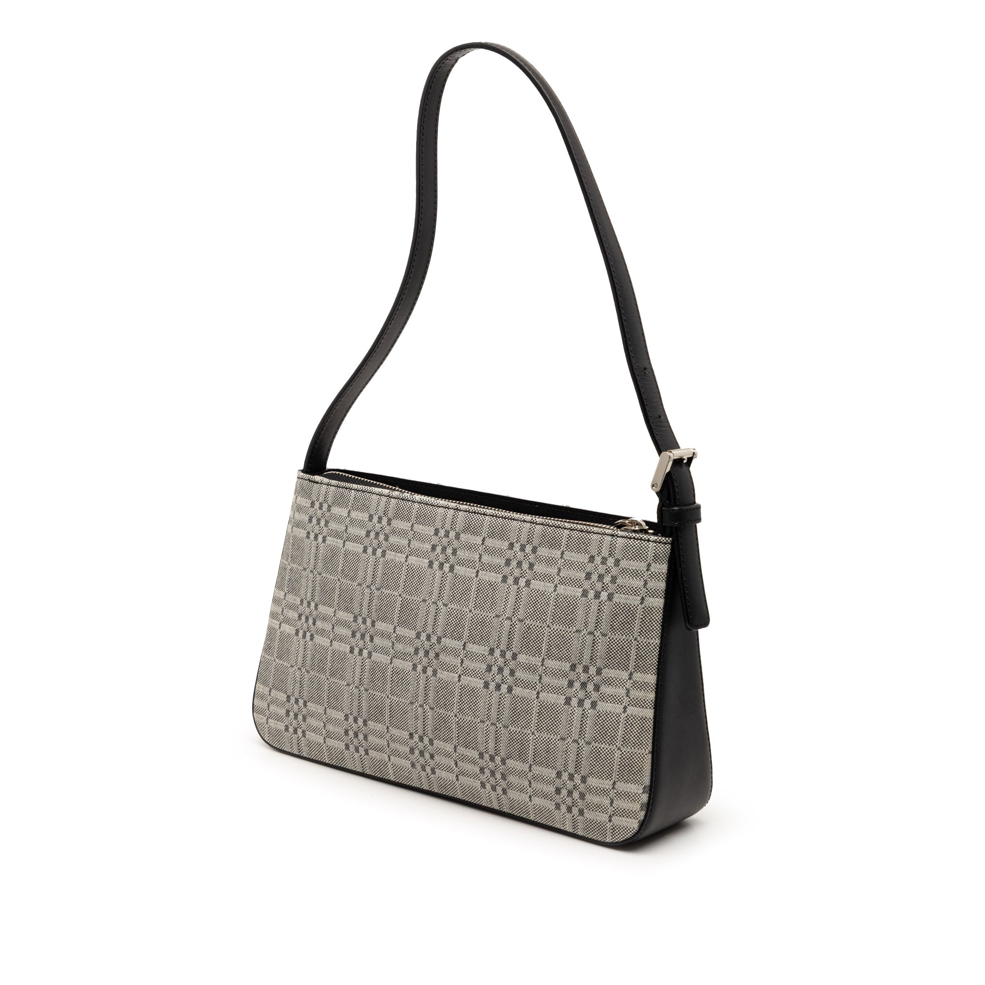 Tonal Check Canvas Shoulder Bag - Image 2