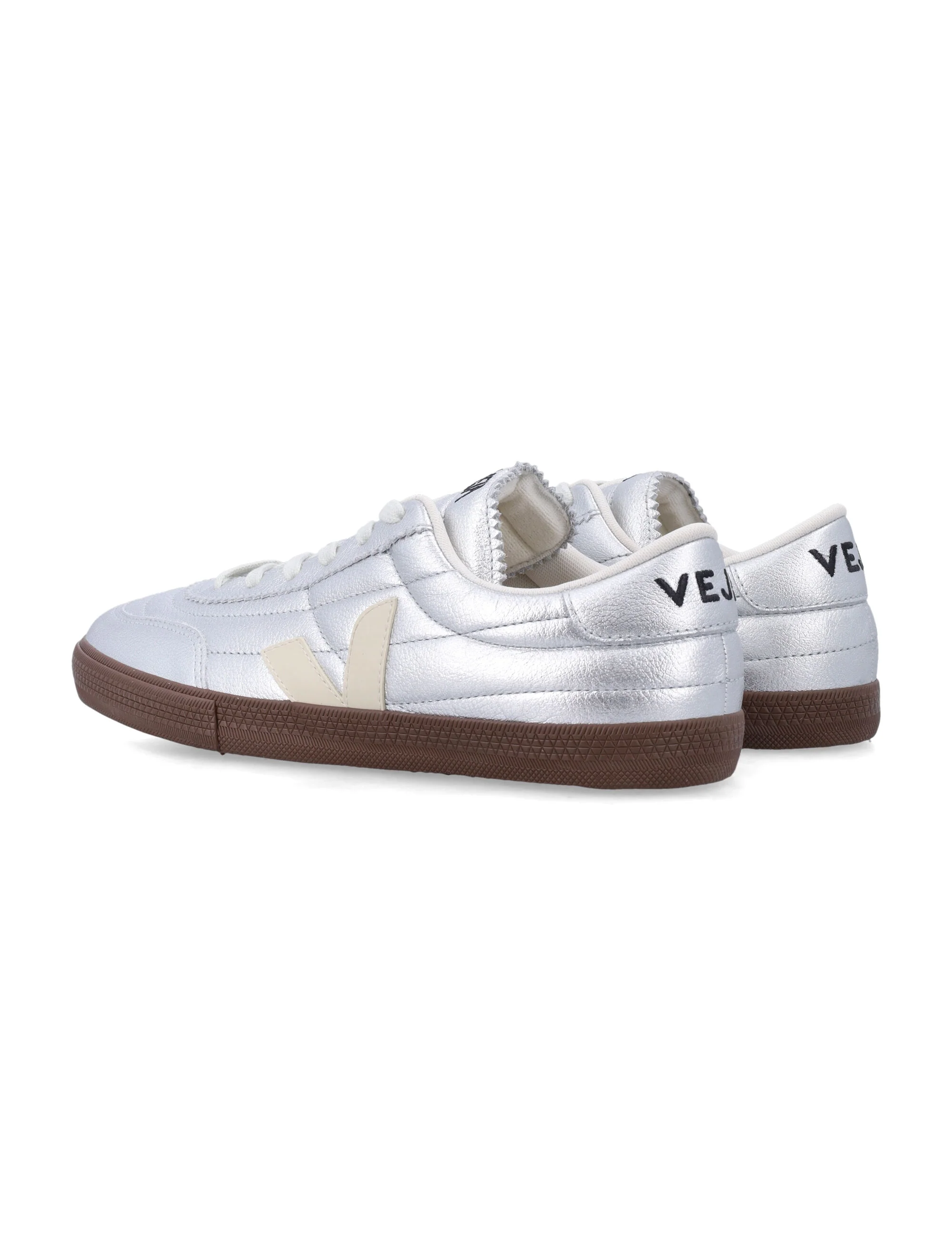 VEJA PANENKA LEATHER SILVER AND WHITE SNEAKERS - Image 4