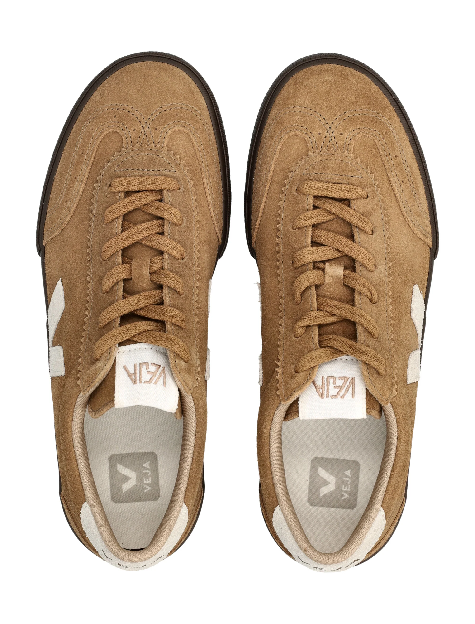 VEJA VOLLEY TENT BROWN AND WHITE SUEDE SNEAKERS - Image 2