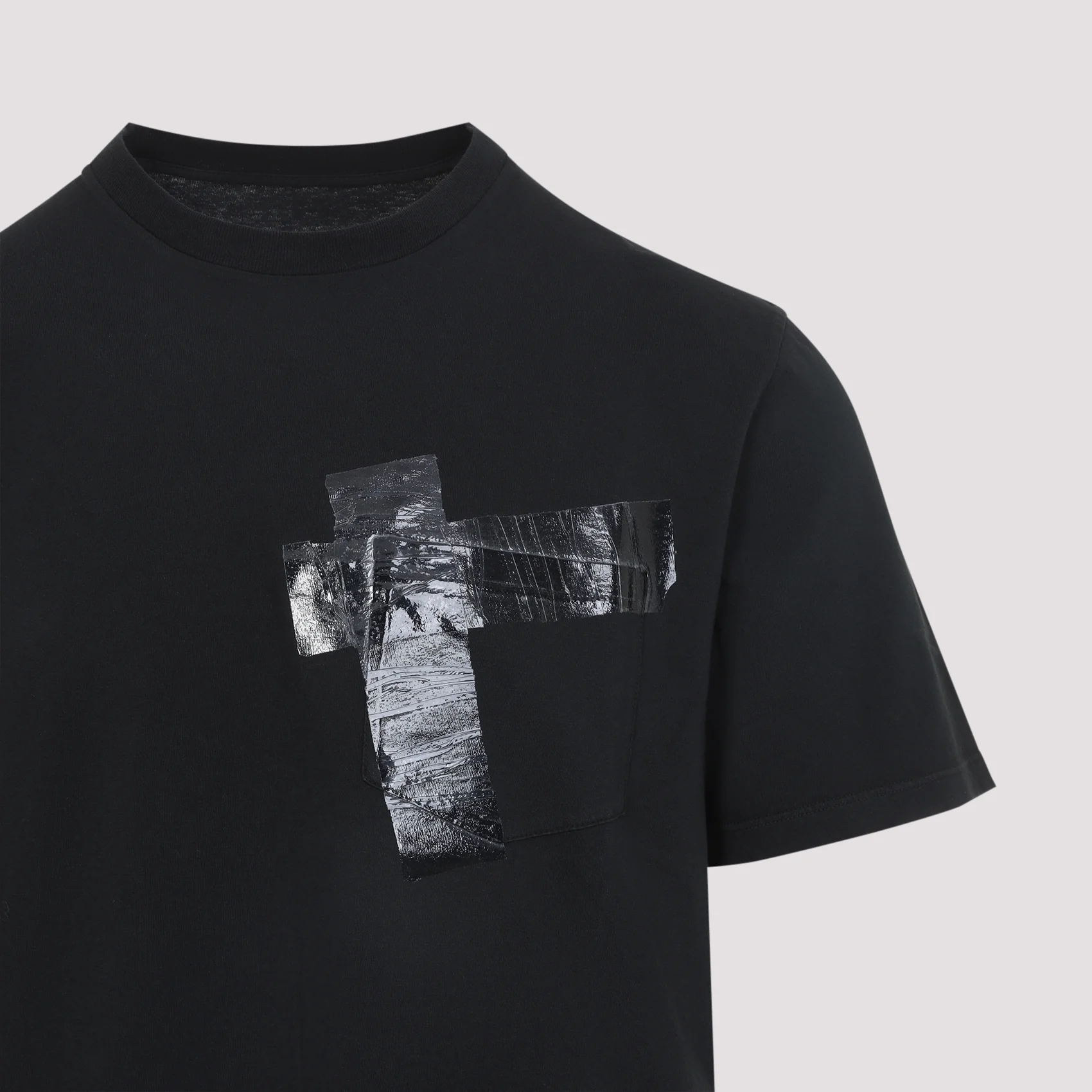 VINTAGE BLACK COTTON T-SHIRT - Image 4