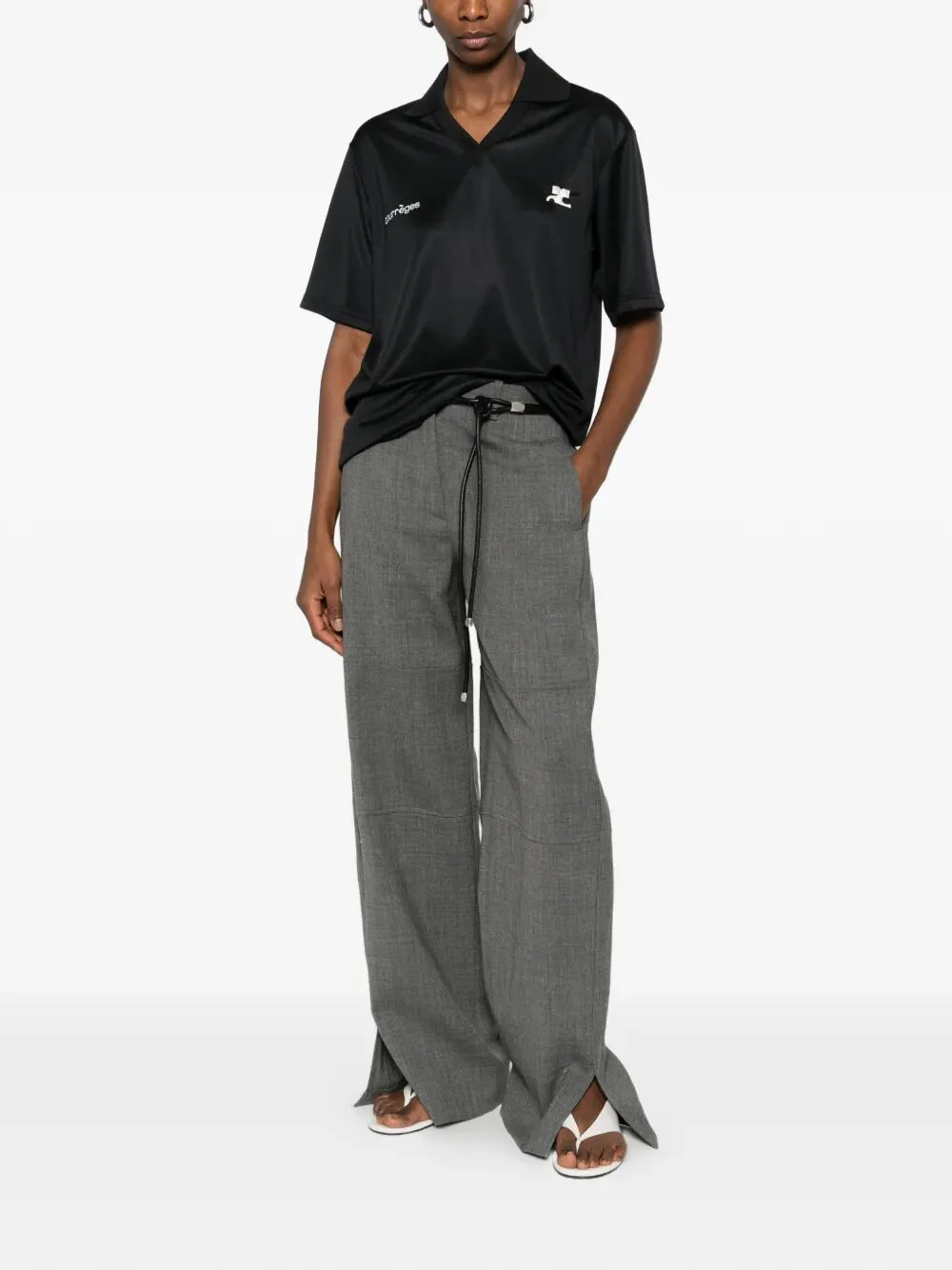 V-NECK OVERSIZED SPORTS POLO - Image 2