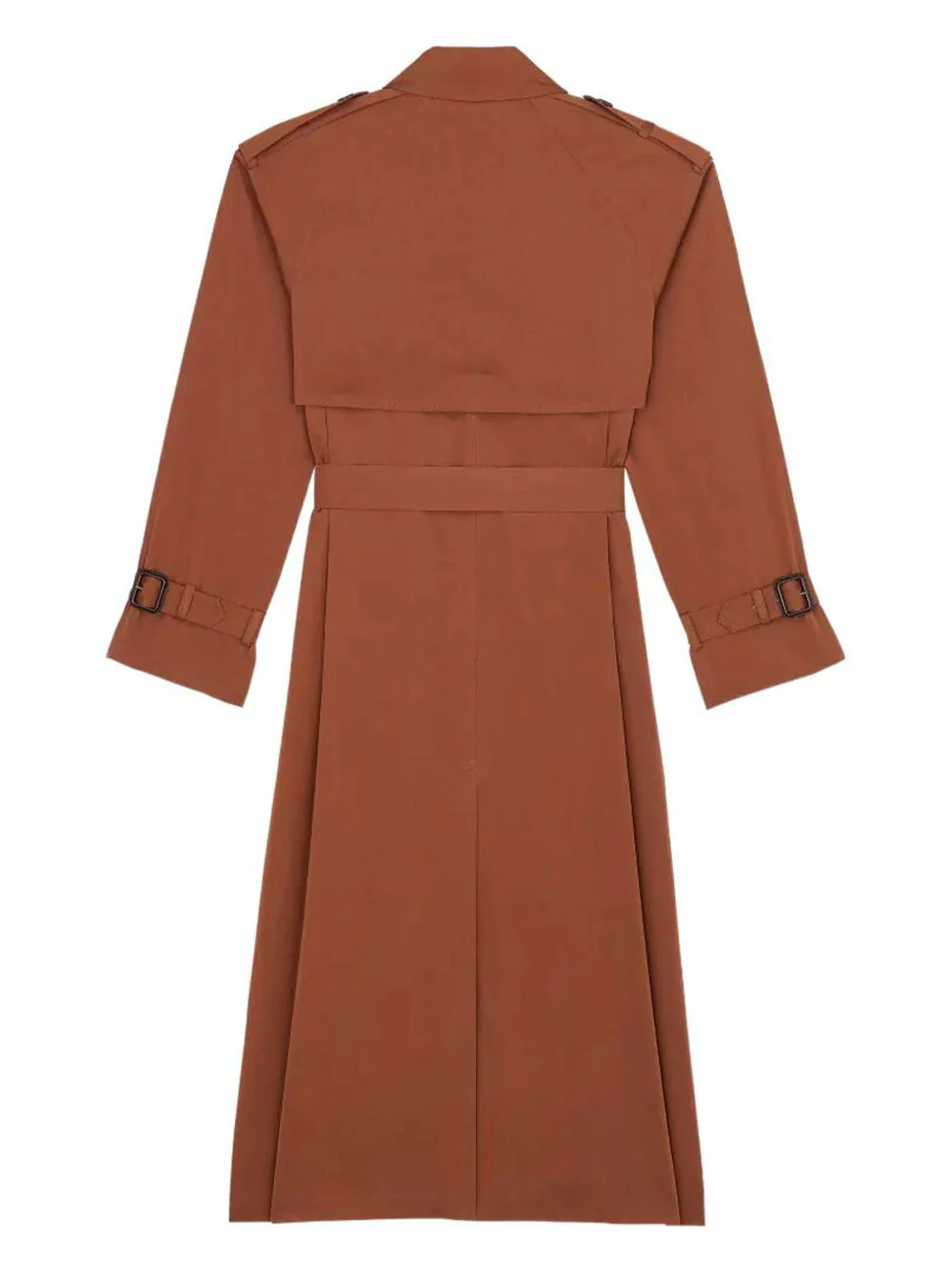 WATER-REPELLENT COTTON AND SILK DOUBLE-BREASTED TRENCH COAT - Image 2