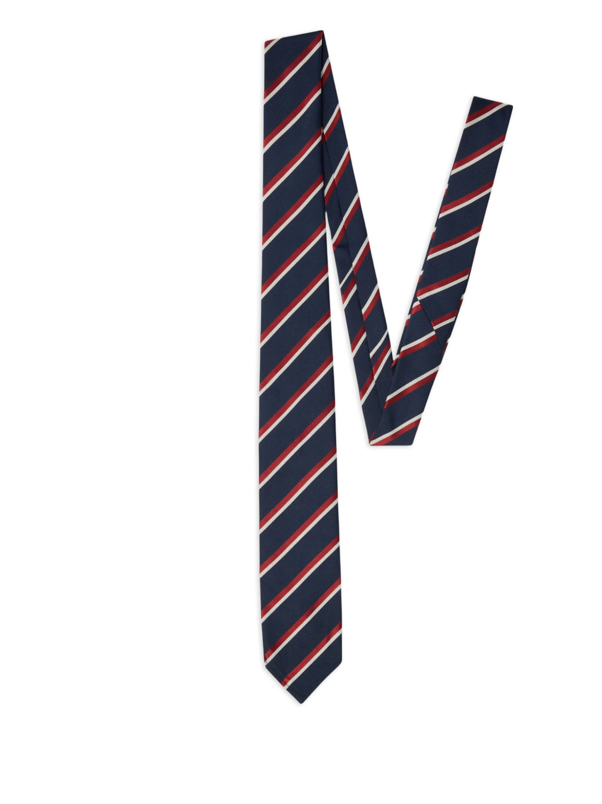 WHITE BLUE RED SILK COLLEGE