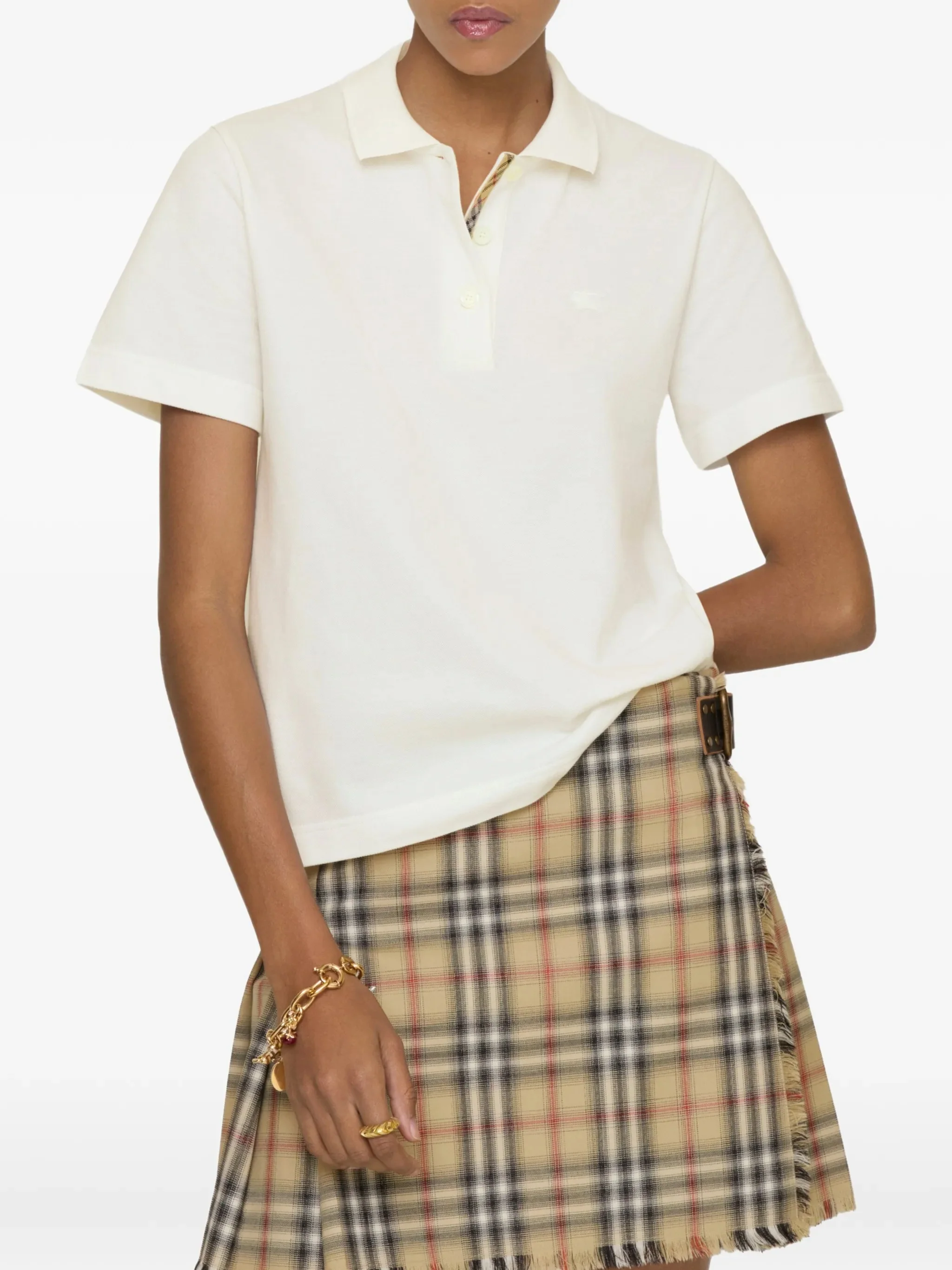 WHITE COTTON POLO PRISCILLA CTP - Image 2