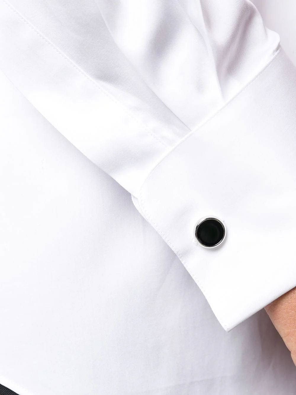 WHITE COTTON TAILORED SHIRT - Image 2