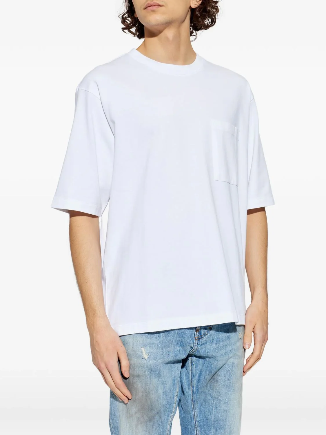 WHITE COTTON T-SHIRT - Image 2