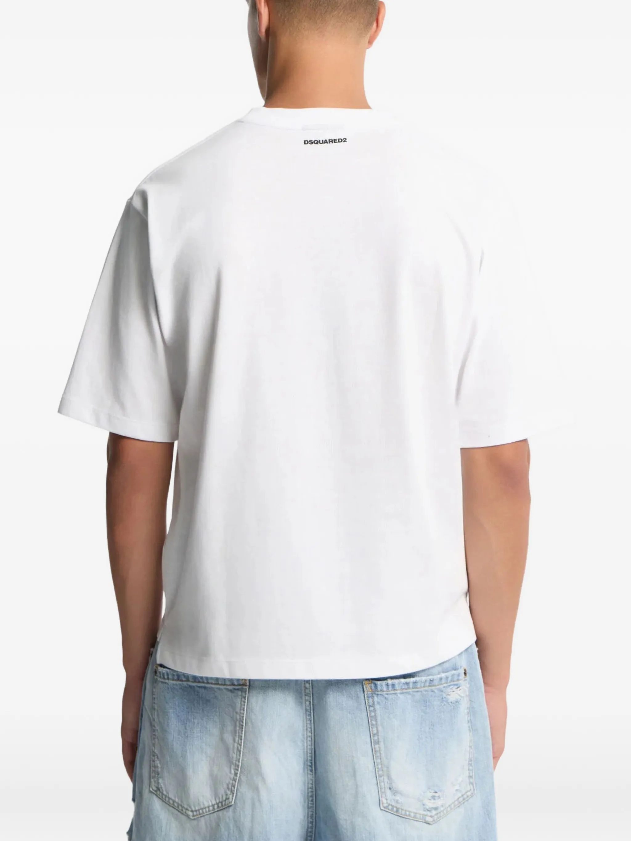 WHITE COTTON T-SHIRT - Image 2