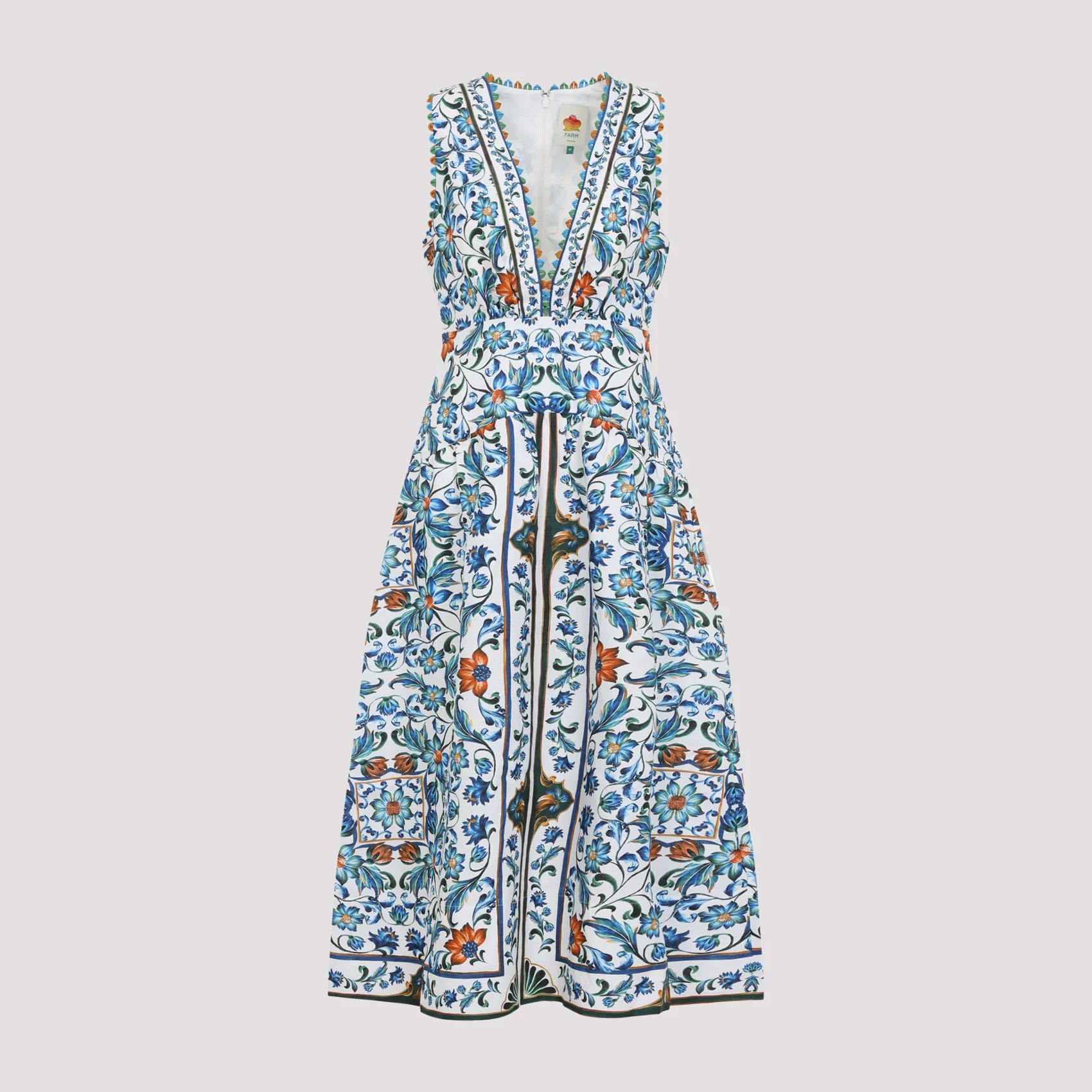 WHITE LINEN MIDI DRESS - Image 2