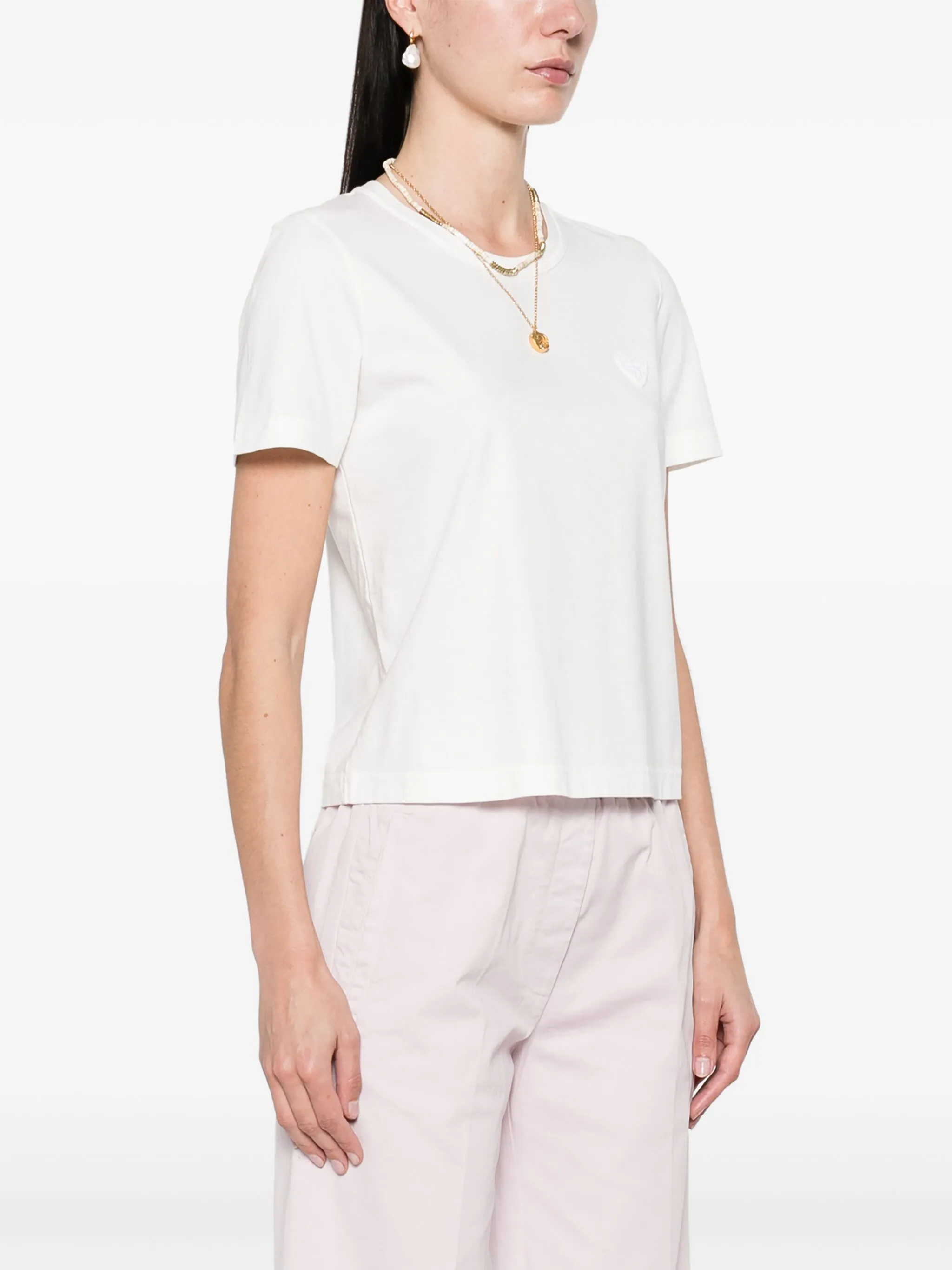 WHITE ORGANIC COTTON JERSEY T-S - Image 2