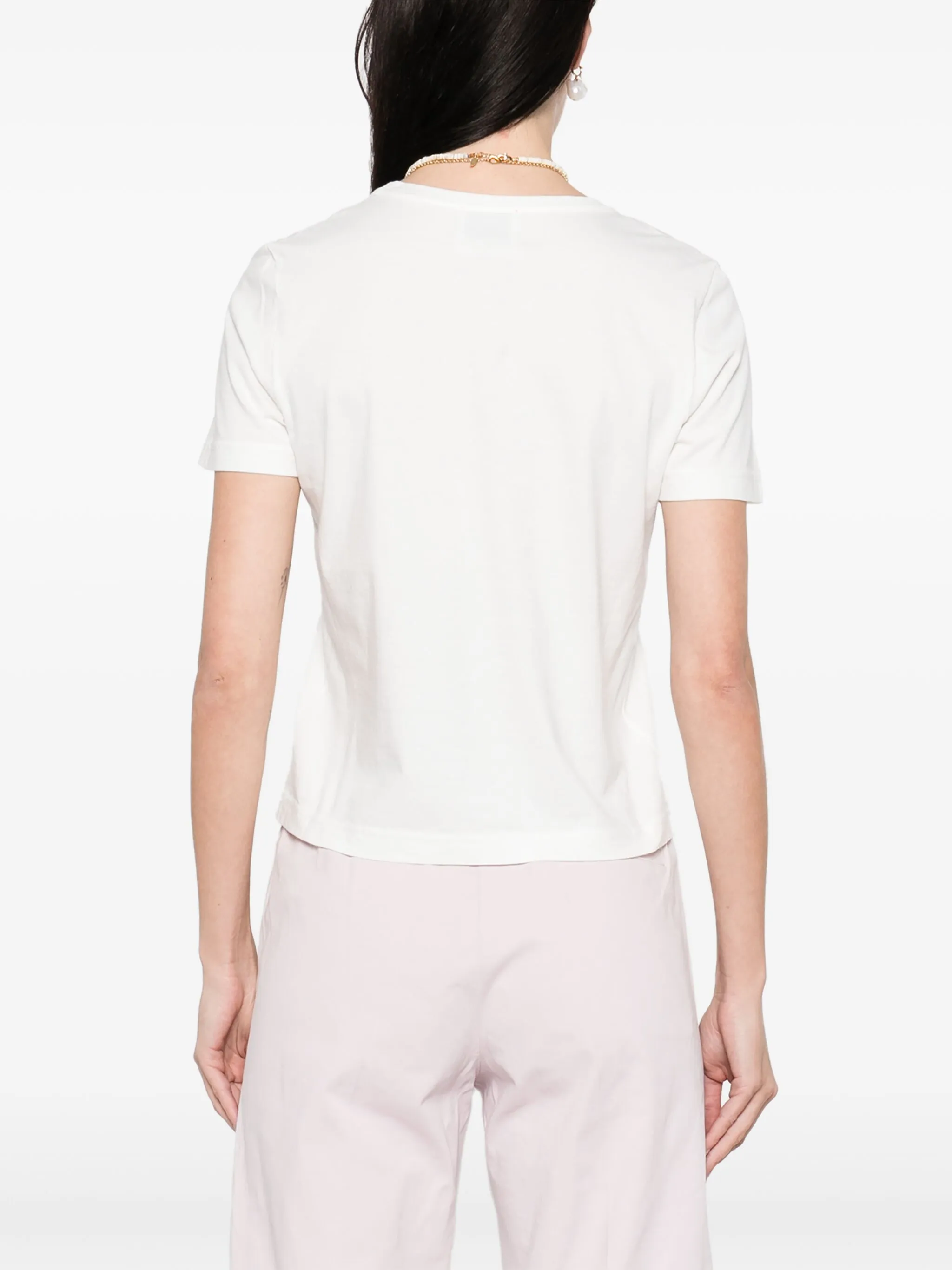 WHITE ORGANIC COTTON JERSEY T-S - Image 4