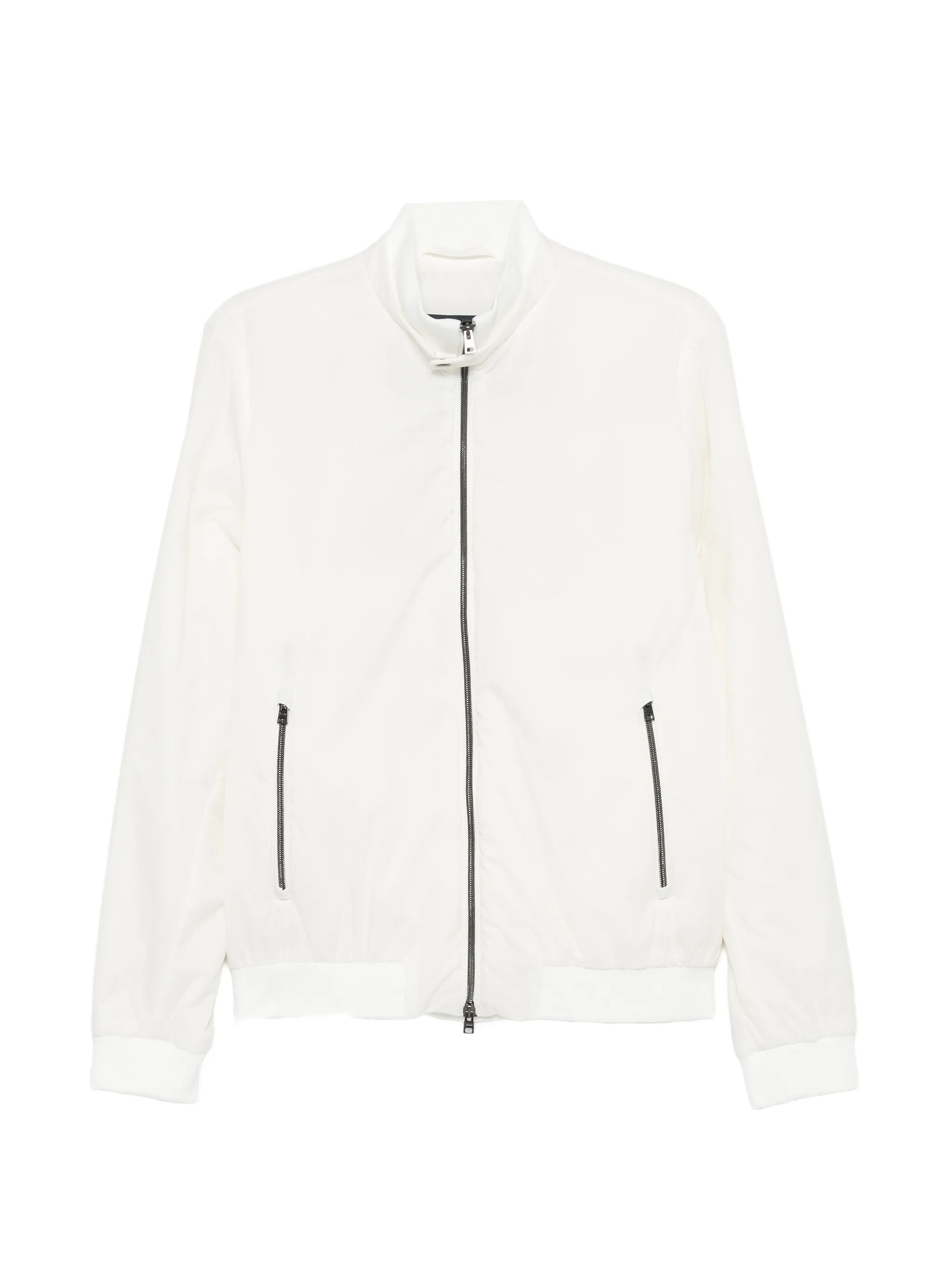 WHITE POLYAMIDE BOMBER LISCIO ECOAGE