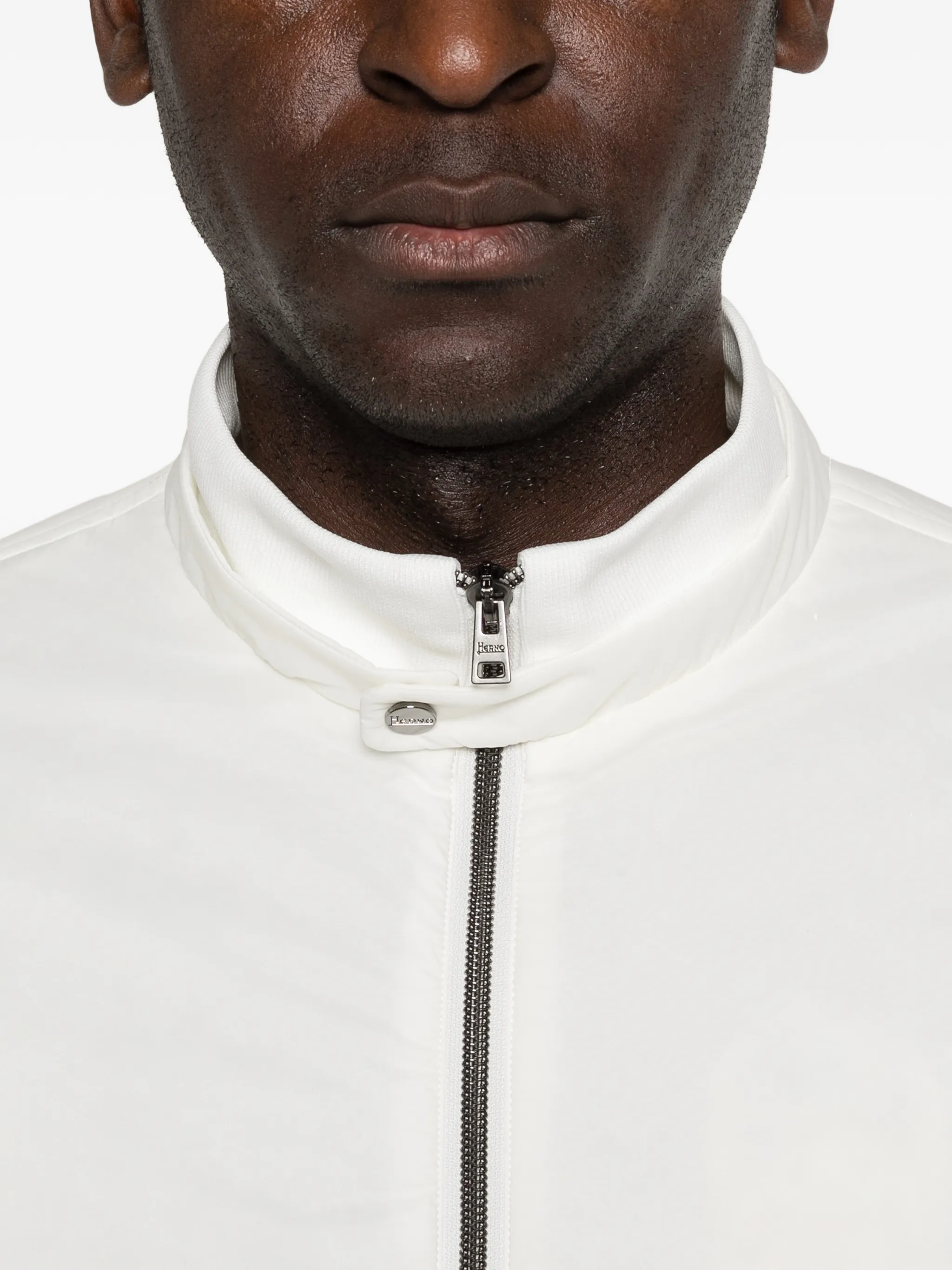WHITE POLYAMIDE BOMBER LISCIO ECOAGE - Image 3