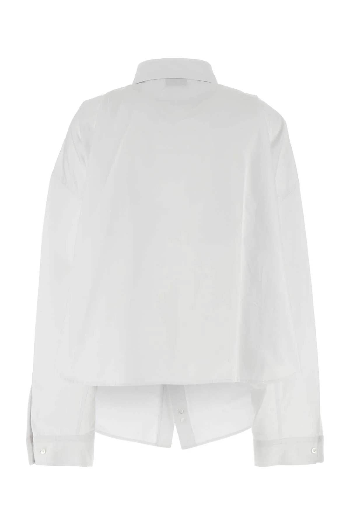 WHITE POPLIN OVERSIZE SHIRT - Image 2