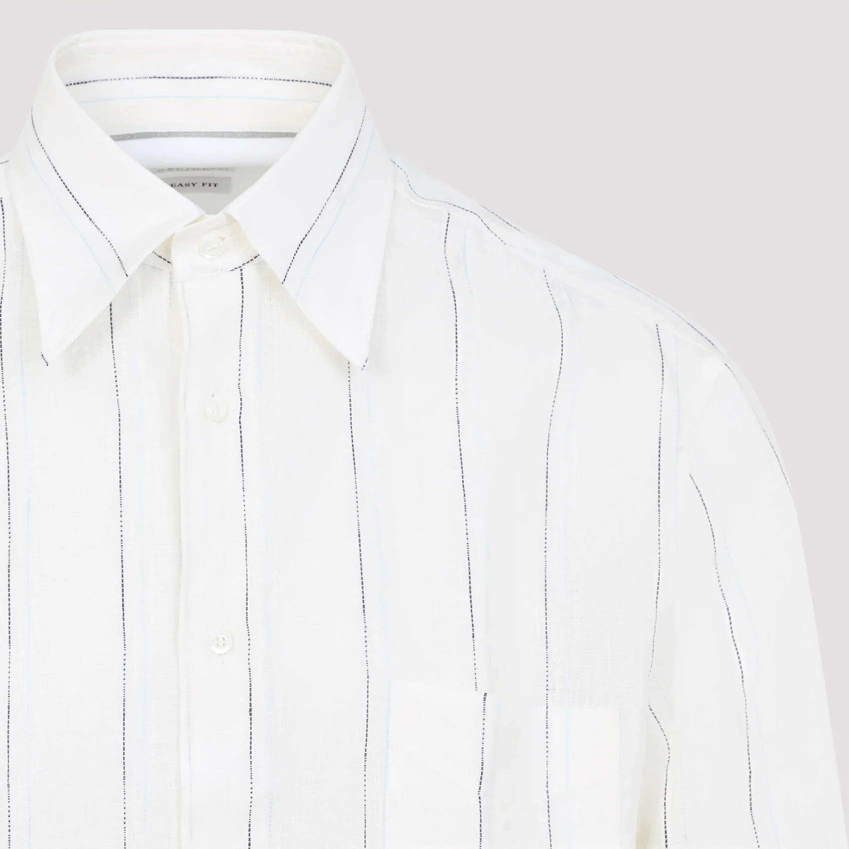 WHITE STRIPED LINEN SHIRT - Image 4