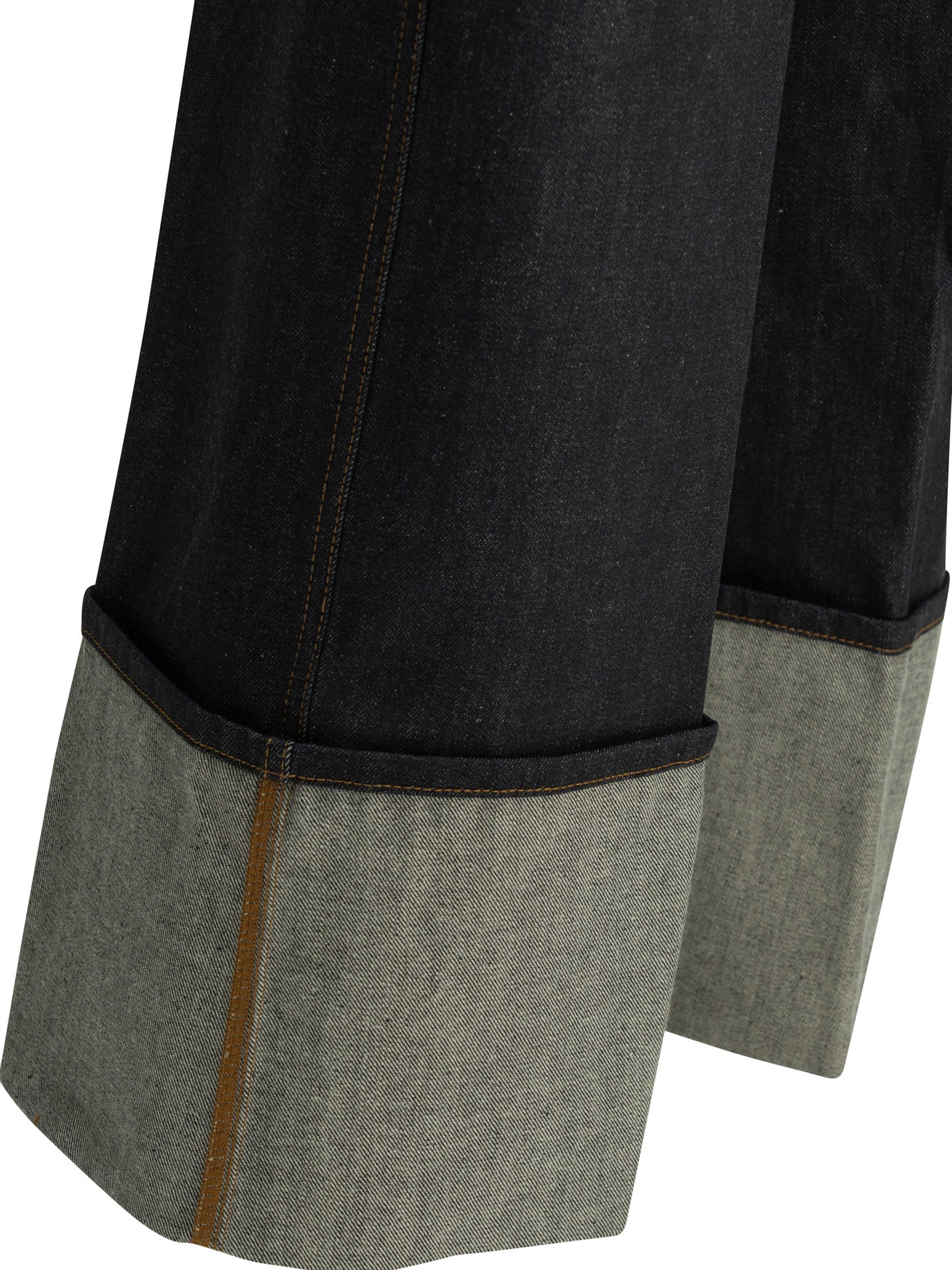 WIDE LEG BLUE COTTON JEANS - Image 4