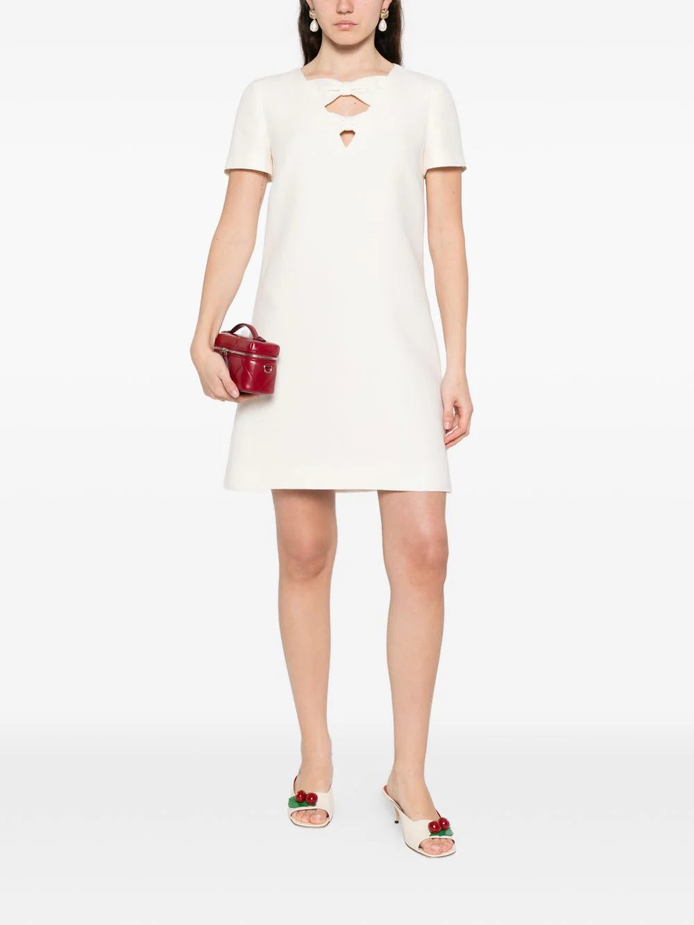 WOOL AND SILK BLEND SHORT DRESS - Image 3