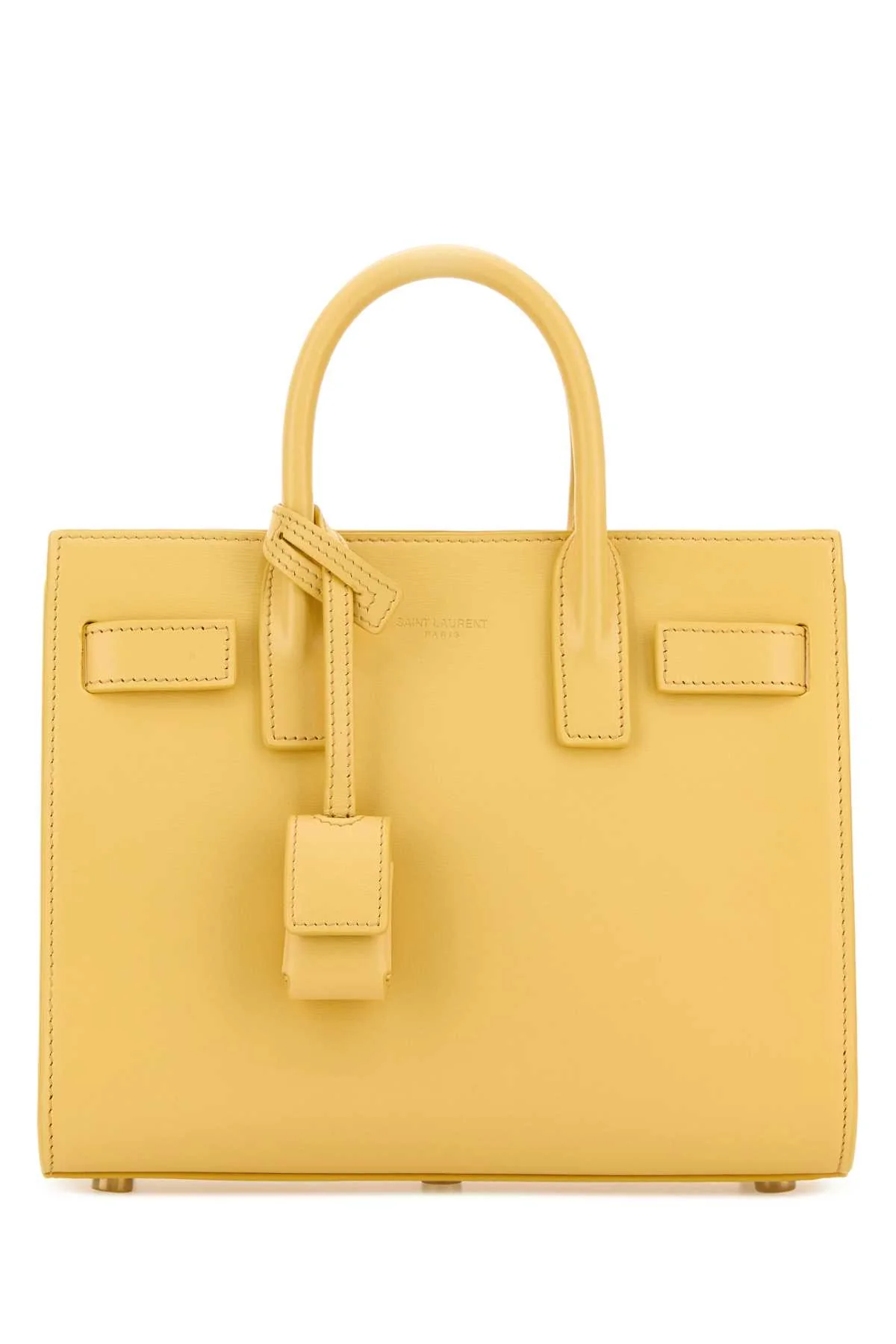YELLOW LEATHER NANO SAC DE JOUR HANDBAG