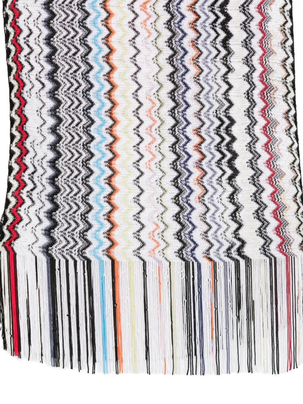 ZIG-ZAG VISCOSE FRINGED SCARF - Image 2
